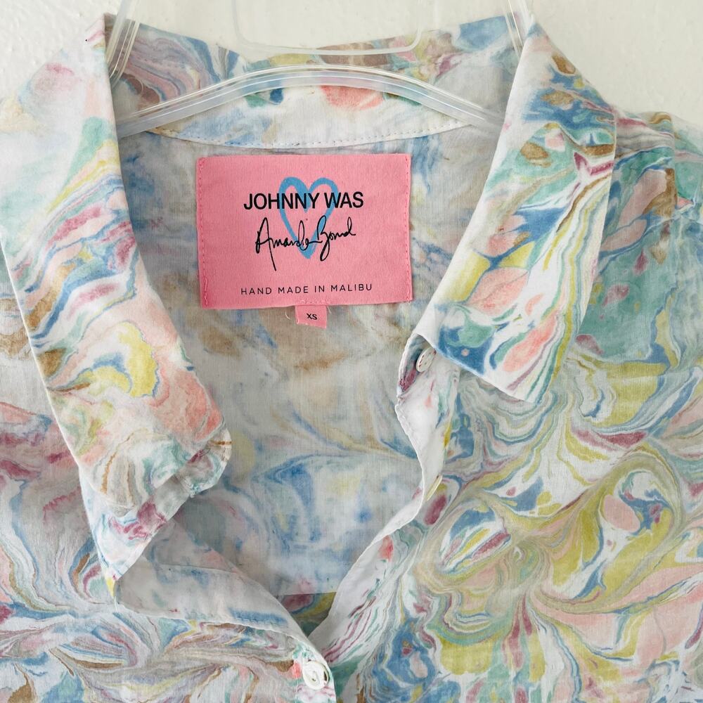 Johnny Was Amanda Bond RARE buttondown blouse buttondown shirt. Size XS - Picture 2 of 5